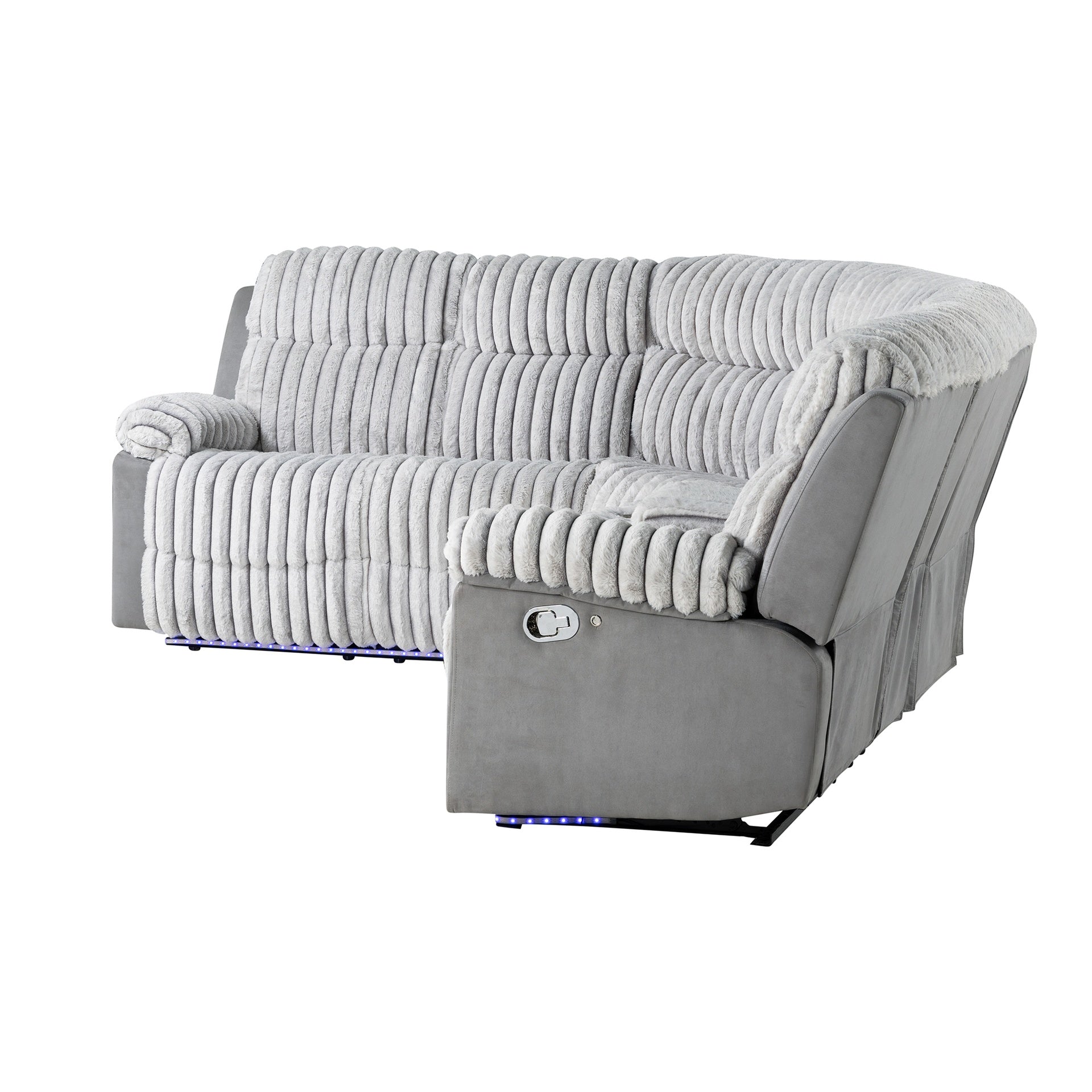 Bruni Grey Sectional with LED