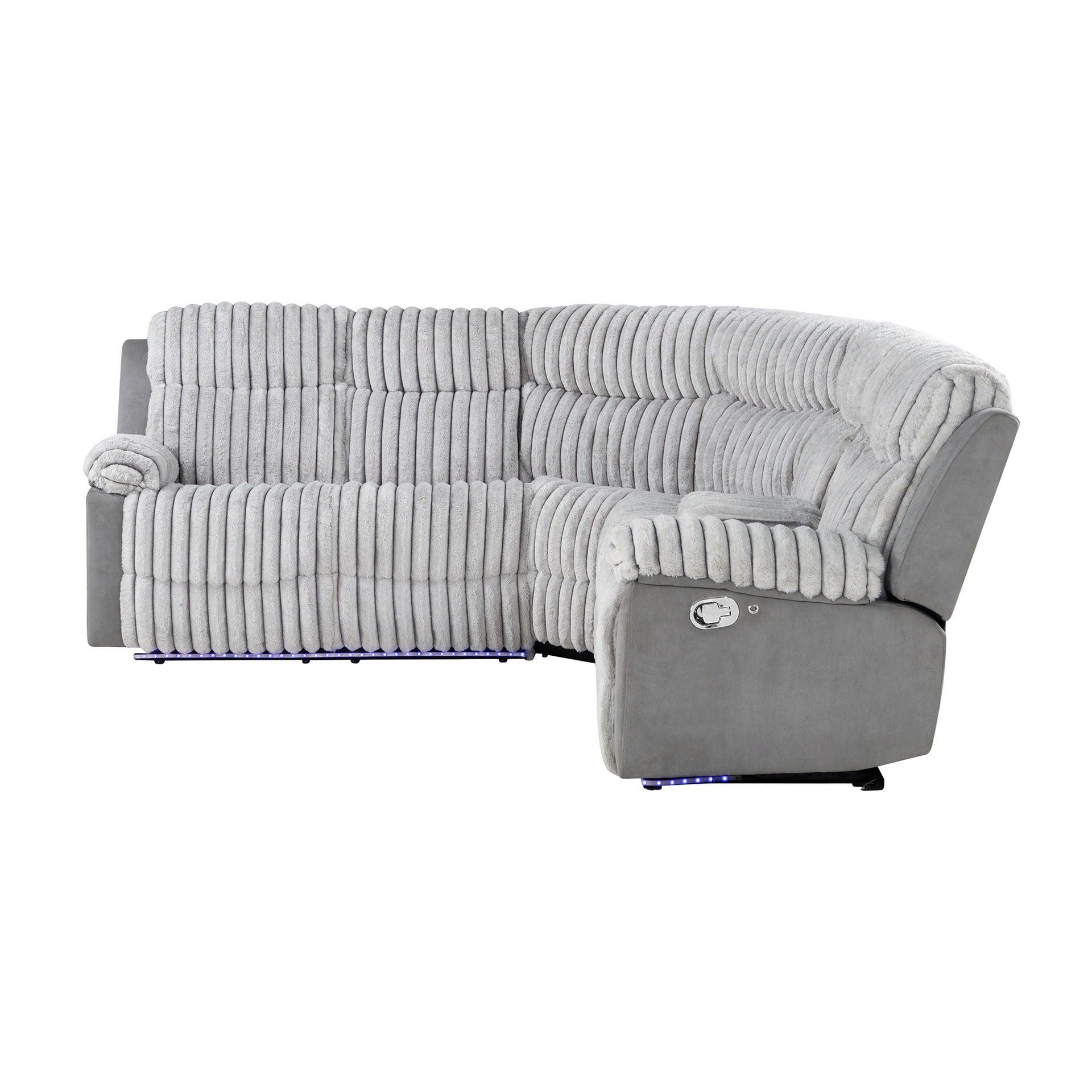 Bruni Grey Sectional with LED