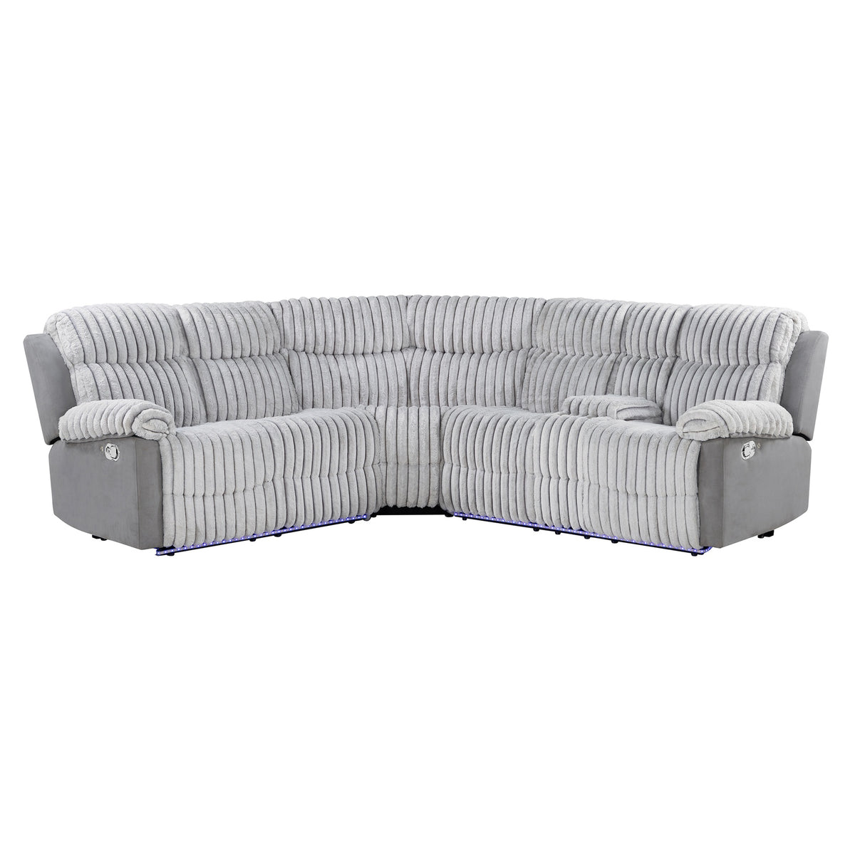 Bruni Grey Sectional with LED