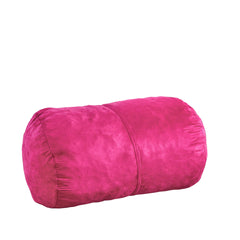 Michael 4 Foot Cylindrical Suede Bean Bag, Fuchsia