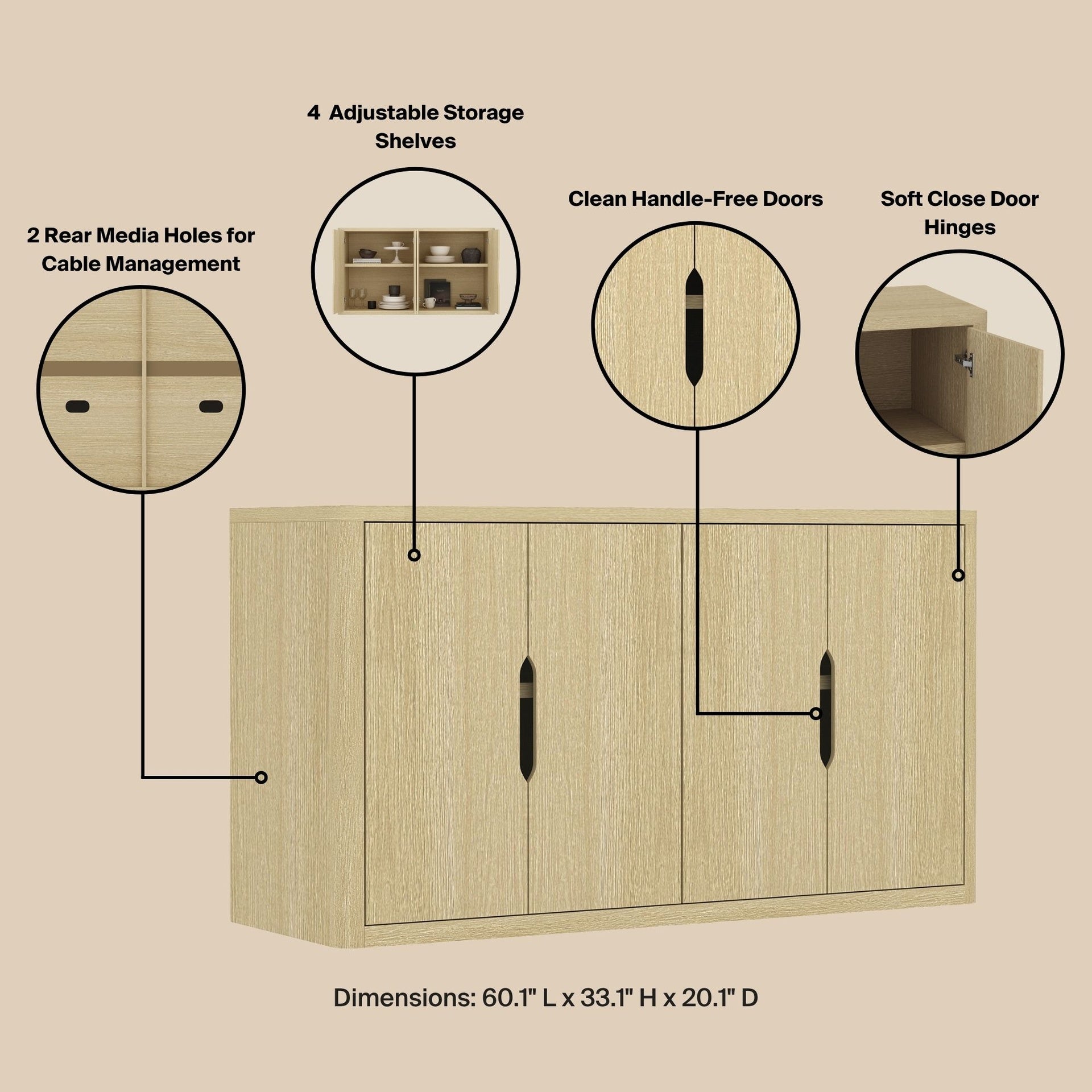 Sideboard in Natural Oak