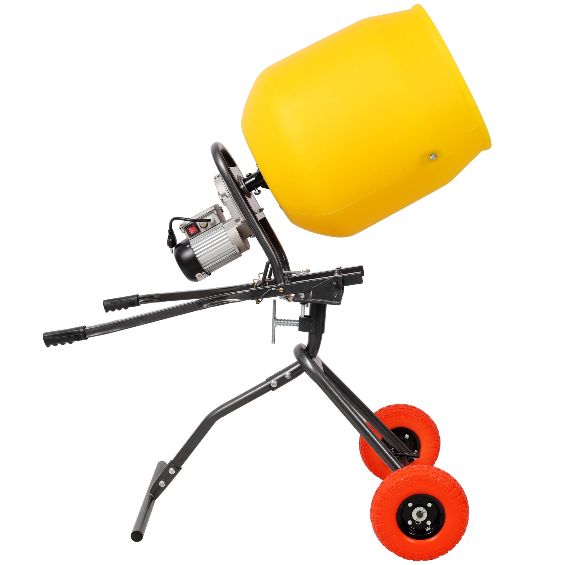 3.5 CUFT/100L Portable Electric Poly Drum Concrete Mixer, Heavy Duty Power Cement Mixing Machine for Mortar, Stucco and Fodder, 110V/60HZ  CSA certificated