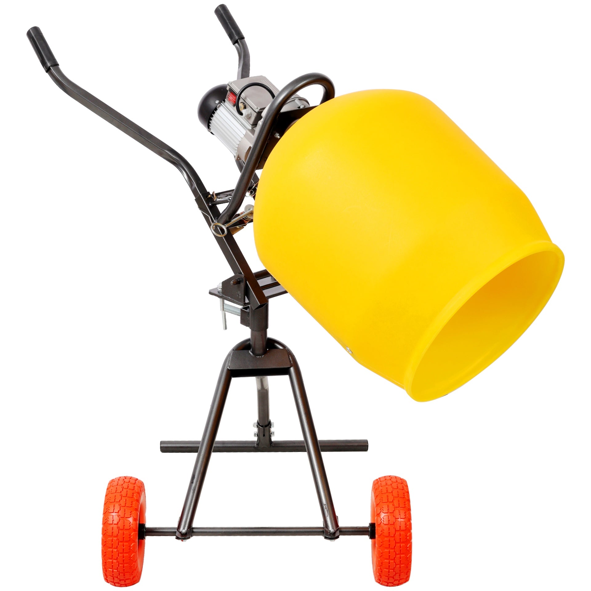 3.5 CUFT/100L Portable Electric Poly Drum Concrete Mixer, Heavy Duty Power Cement Mixing Machine for Mortar, Stucco and Fodder, 110V/60HZ  CSA certificated
