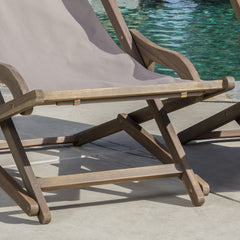 NIKKI BEACH SLING CHAIR - GREY(set of 2)