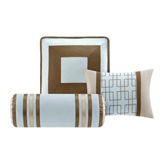 7 Piece Comforter Set Blue Cal King