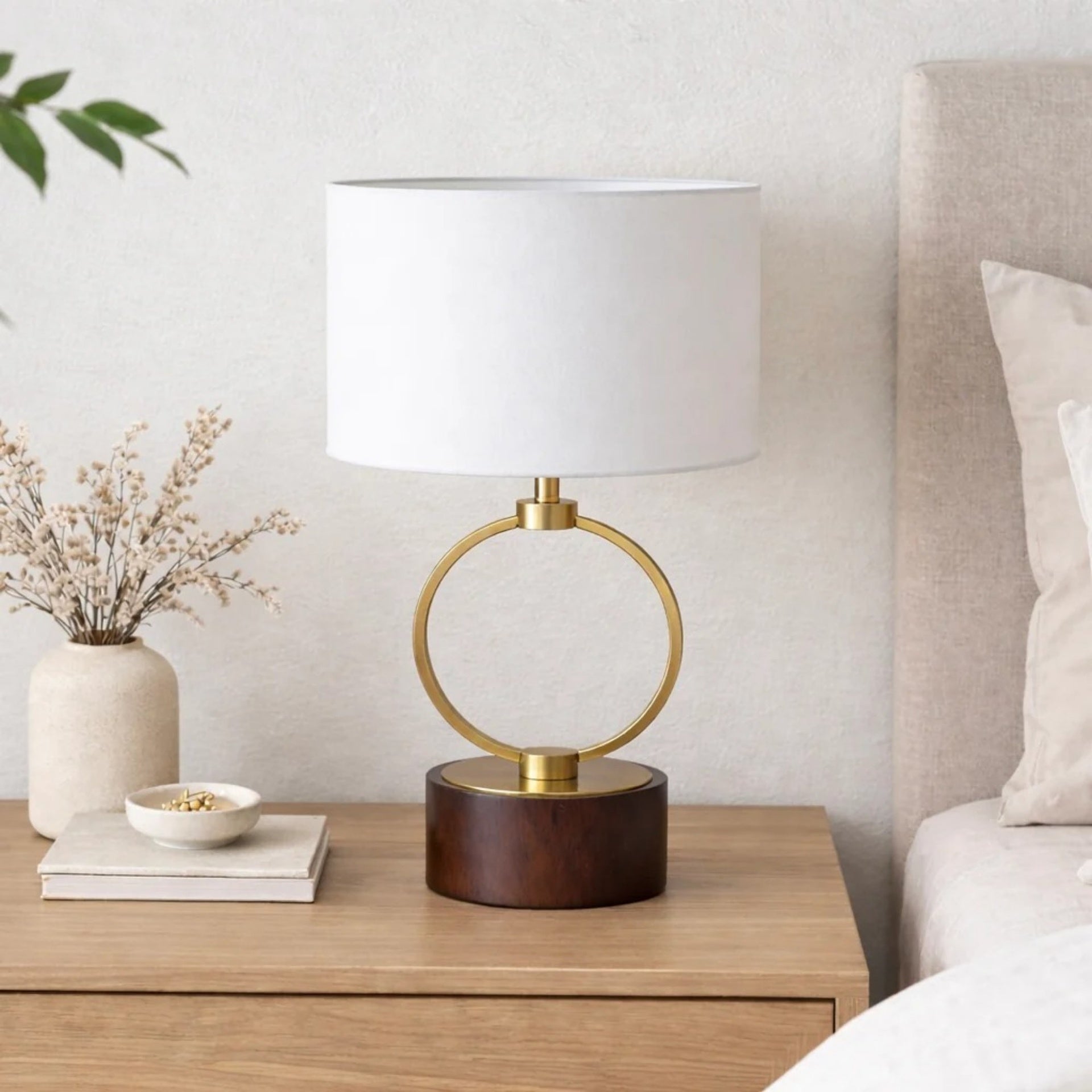 Bedroom Table Lamp Nordic Home Creative Romantic Warm Metal Study Room Desk Bedside Lamp, Grid Metal Circular Table Lamp 110V