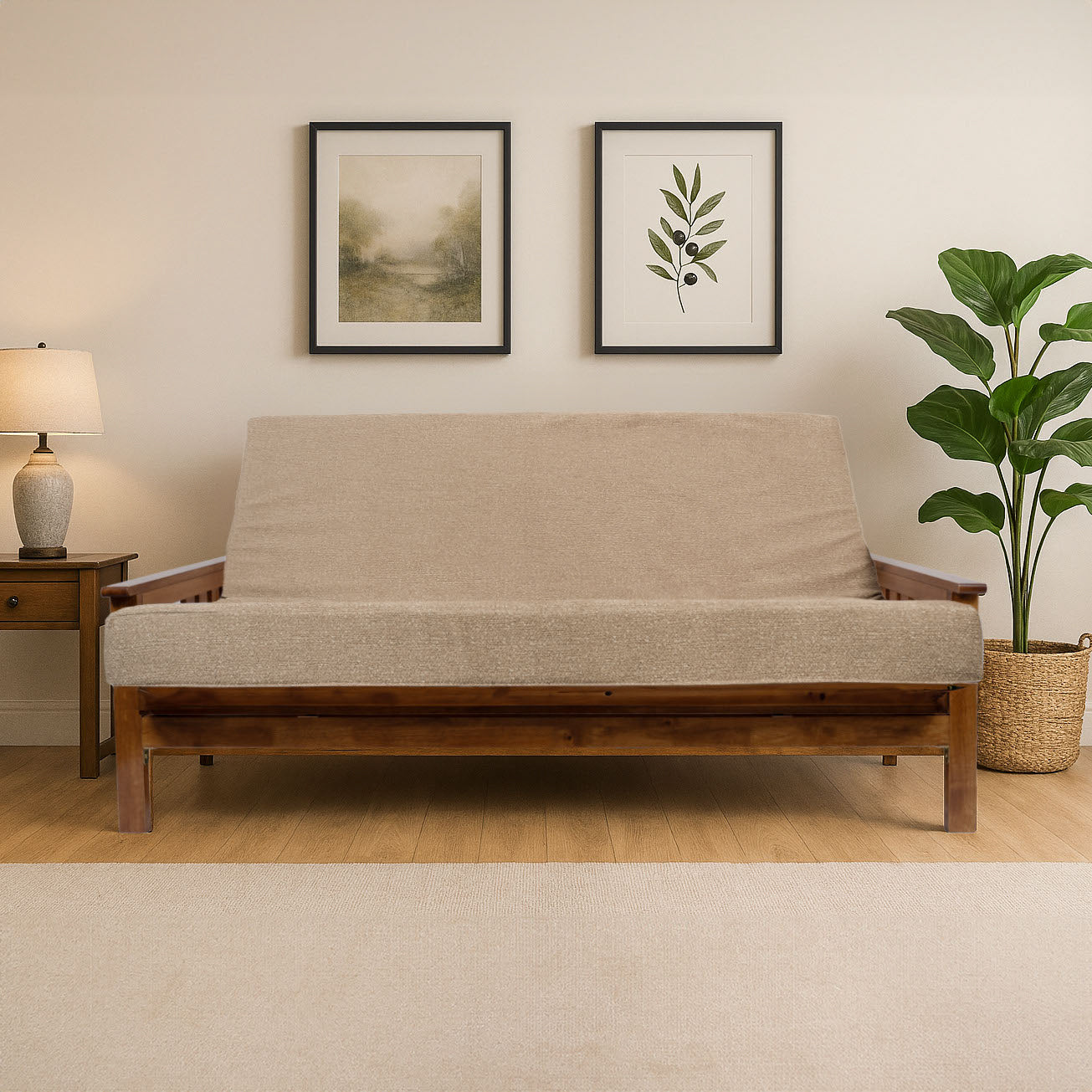 Memory Foam Infused Futon Mattress Full – Washable Removable Cover, Heavy-Duty Zipper, Thick Foldable Sofa Bed Cushion for Guest Room, Apartment, Dorm (Frame NOT Included)