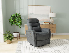 Gray Swivel Gliding Recliner