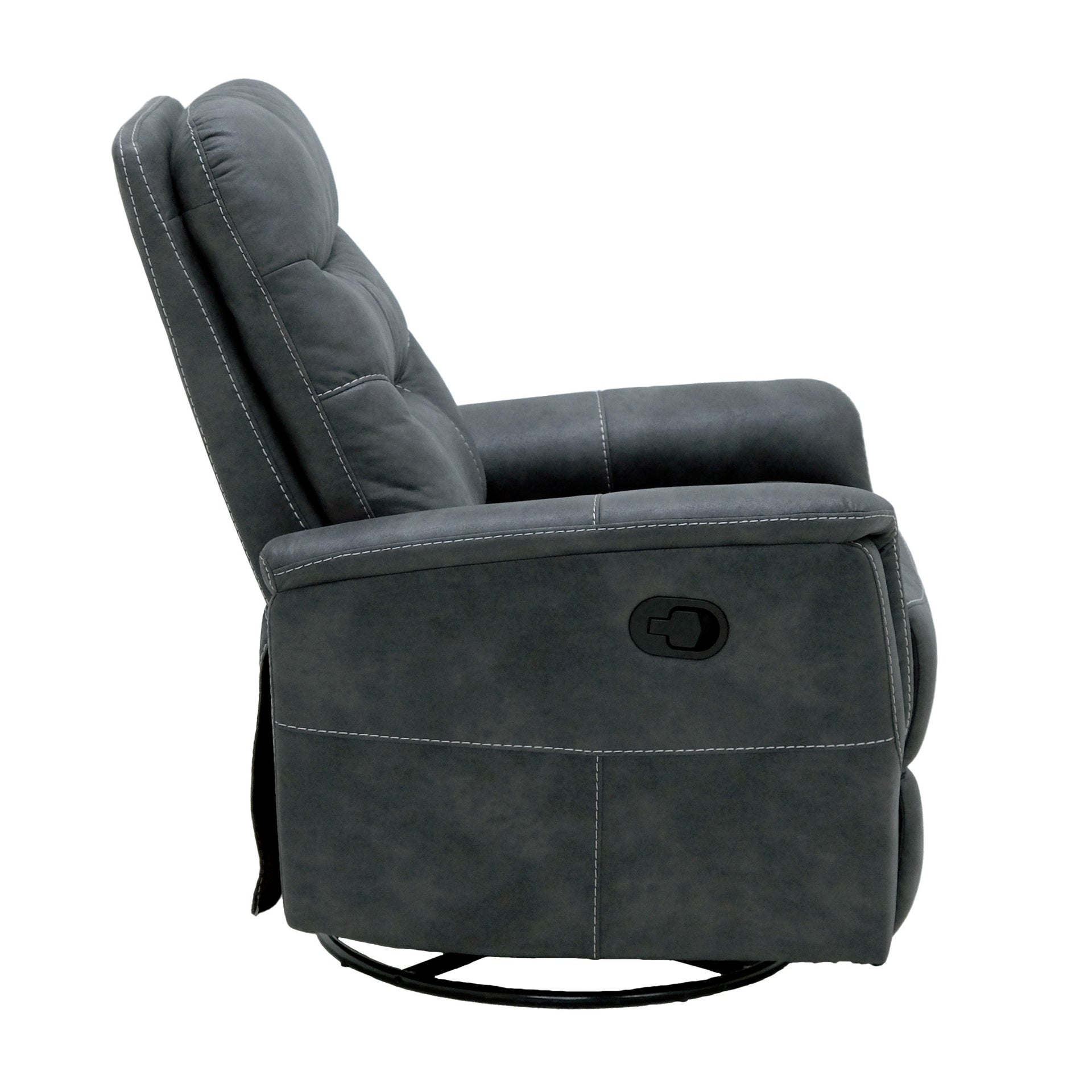 Gray Swivel Gliding Recliner