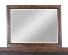 Landscape Mirror, No Assembly Required, Rustic Buckeye Finish