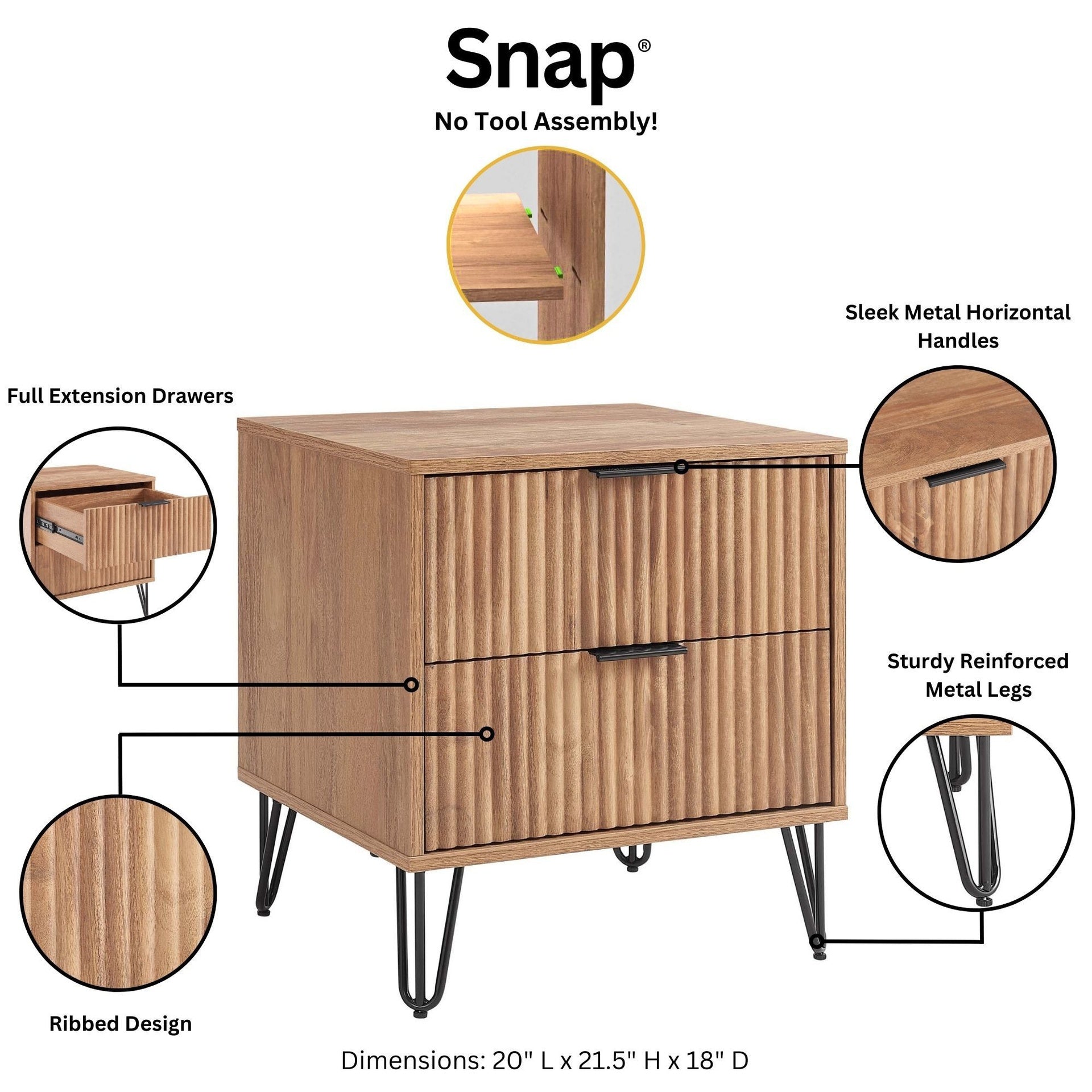Nightstand in Golden Brown