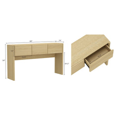 Console Table in Natural Oak