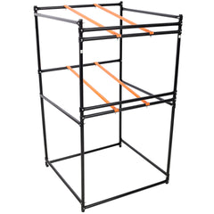 Lawn Mower Display and Storage Rack 3PCS Lawn Mowers Storage 330LB Load Capacity Black&Orange Color