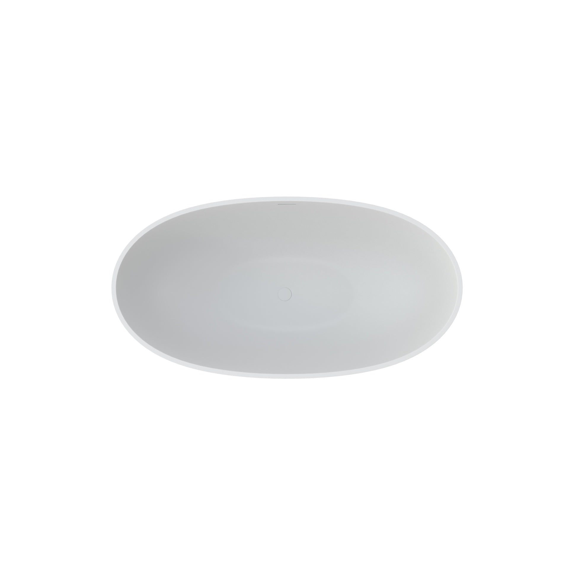 55" Premium Solid Surface Deep Soaking Bathtub
