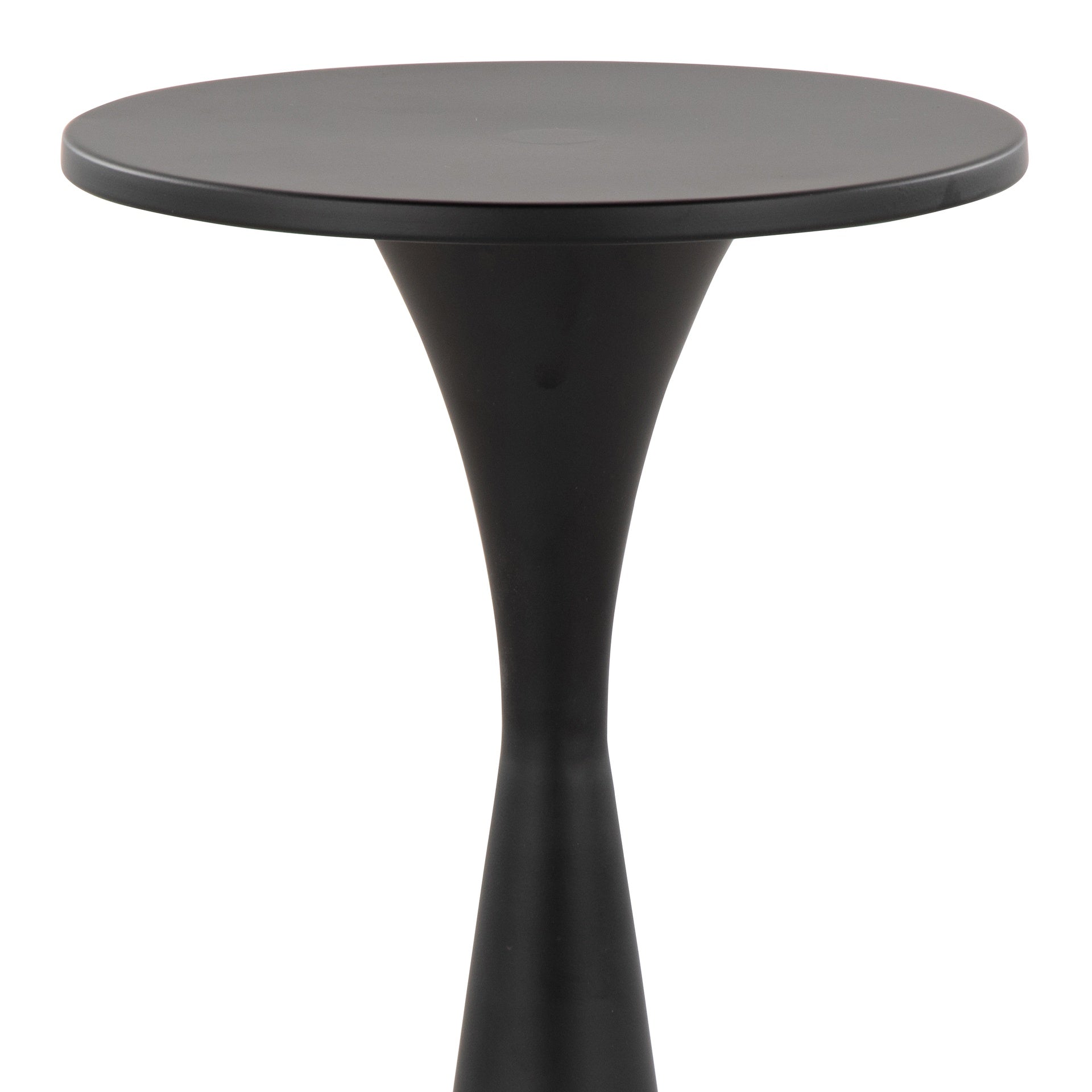 Gemma 22" Contemporary Metal Side Table in Matte Black from Grandview Gallery by LumiSource