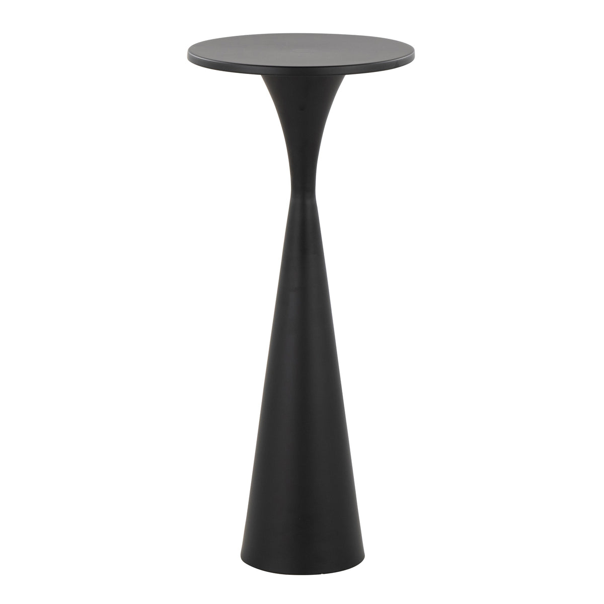 Gemma 22" Contemporary Metal Side Table in Matte Black from Grandview Gallery by LumiSource