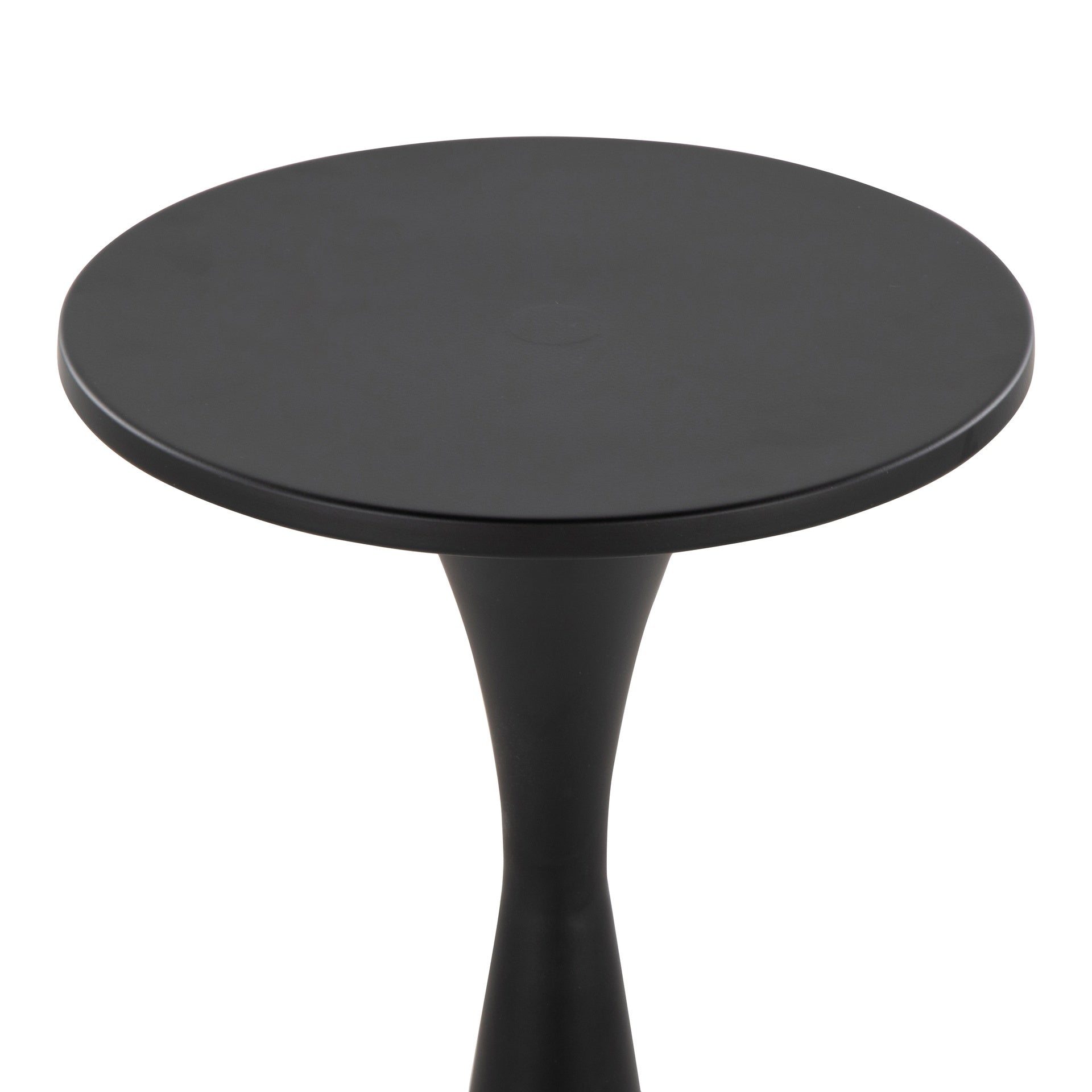 Gemma 22" Contemporary Metal Side Table in Matte Black from Grandview Gallery by LumiSource