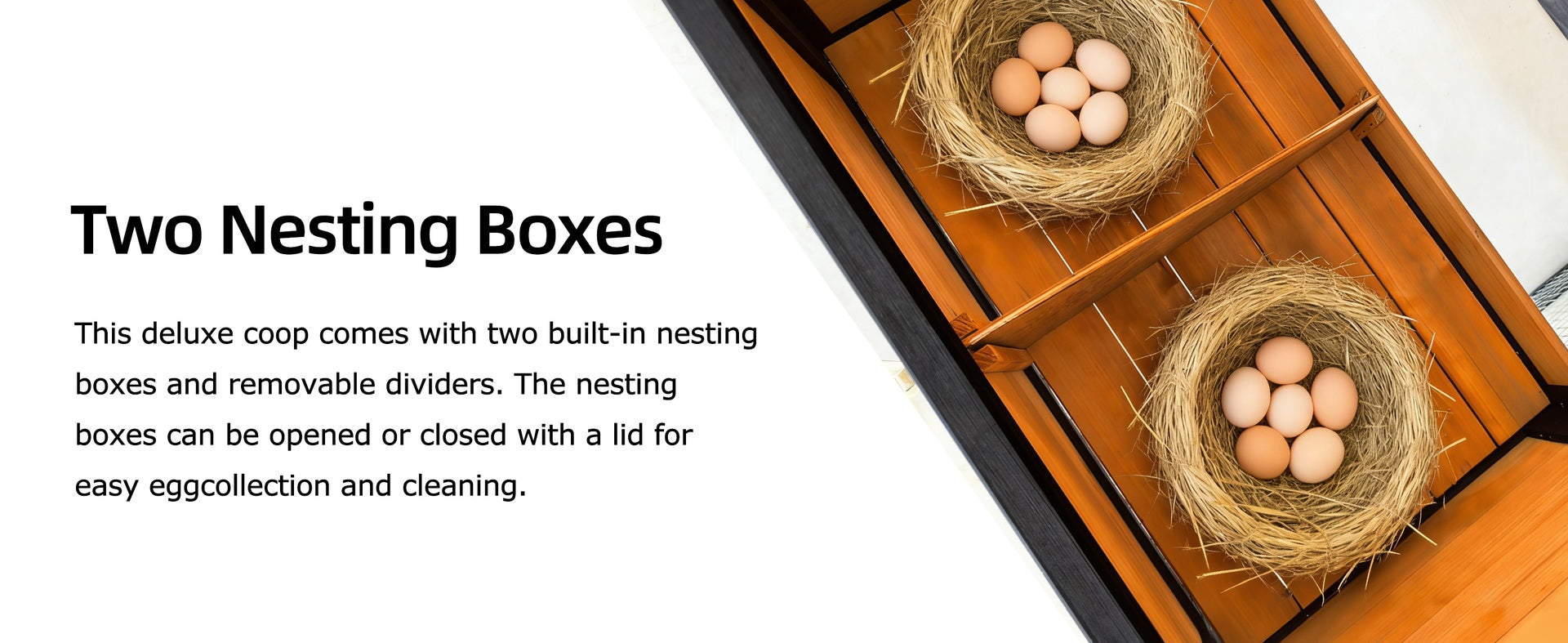 Outdoor Wooden Chicken Coop with Run, 7 Doors, Pull-Out Tray, Nesting Box & Ramp – Backyard Poultry House for 2 – 4 Chickens, Expandable Design