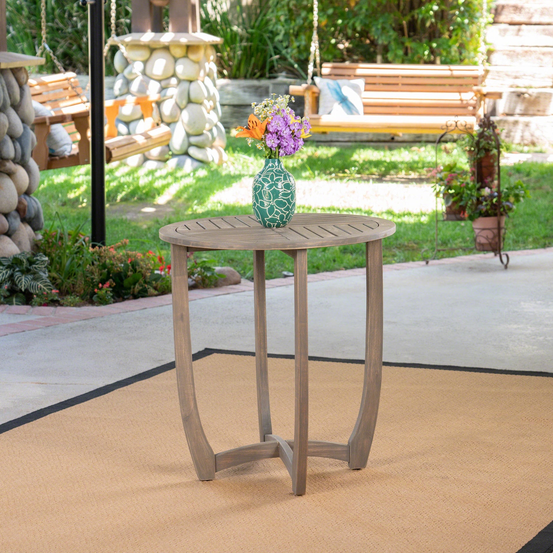 HERMOSA 27.5'' CIRCULAR WOOD TABLE