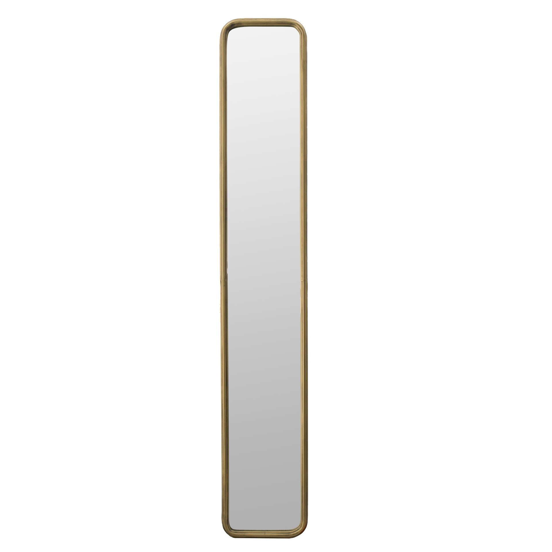 47" x 8" Full Length Mirror with Antique Gold Metal Frame, Long Mirror for Hallway Living Room Bedroom Bathroom