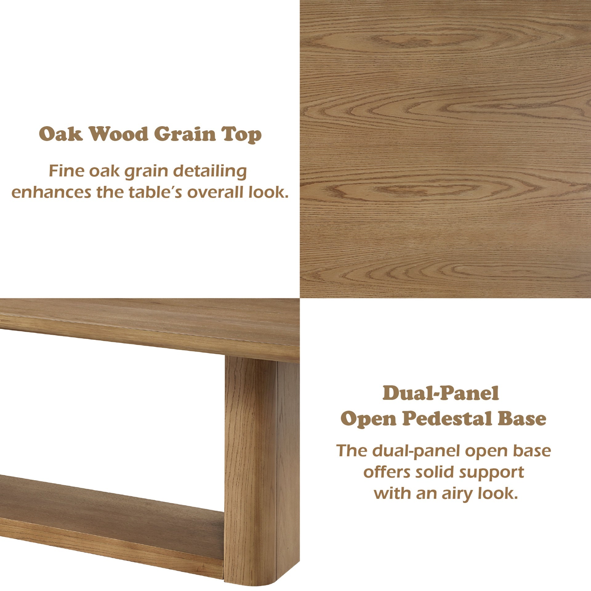 Zoey Oak Dining Table