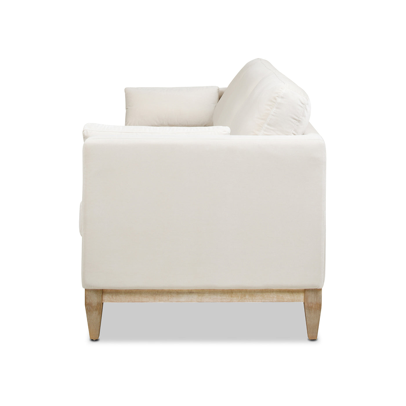 Knox 84" Modern Farmhouse Sofa, French beige Performance Velvet