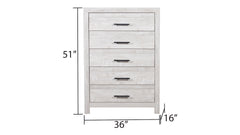 Modern Style 5-Drawer Chest Made with Wood in Natural Rustic      same as G150108556  (NJ inventory)