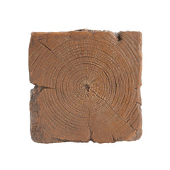 Amira Outdoor And Indoor Stump Shape MGO Side Table, Brown Finish