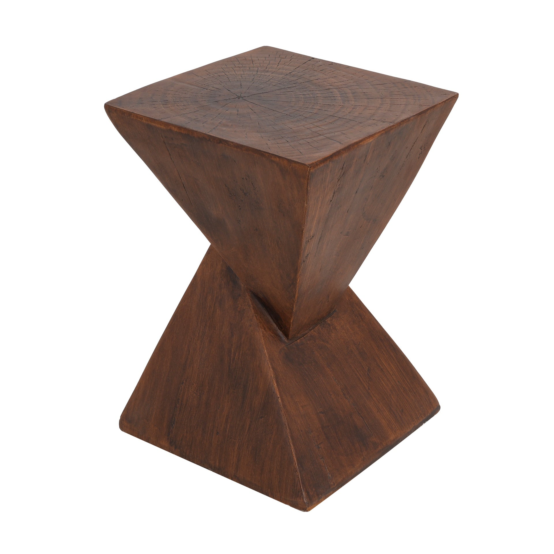 TESS Modern Side Table – Stylish Cent Table Compatible with Living Room, Bedroom, or Office – Versatile Home Furniture with Design and Sturdy Construction,Dark Brown Color