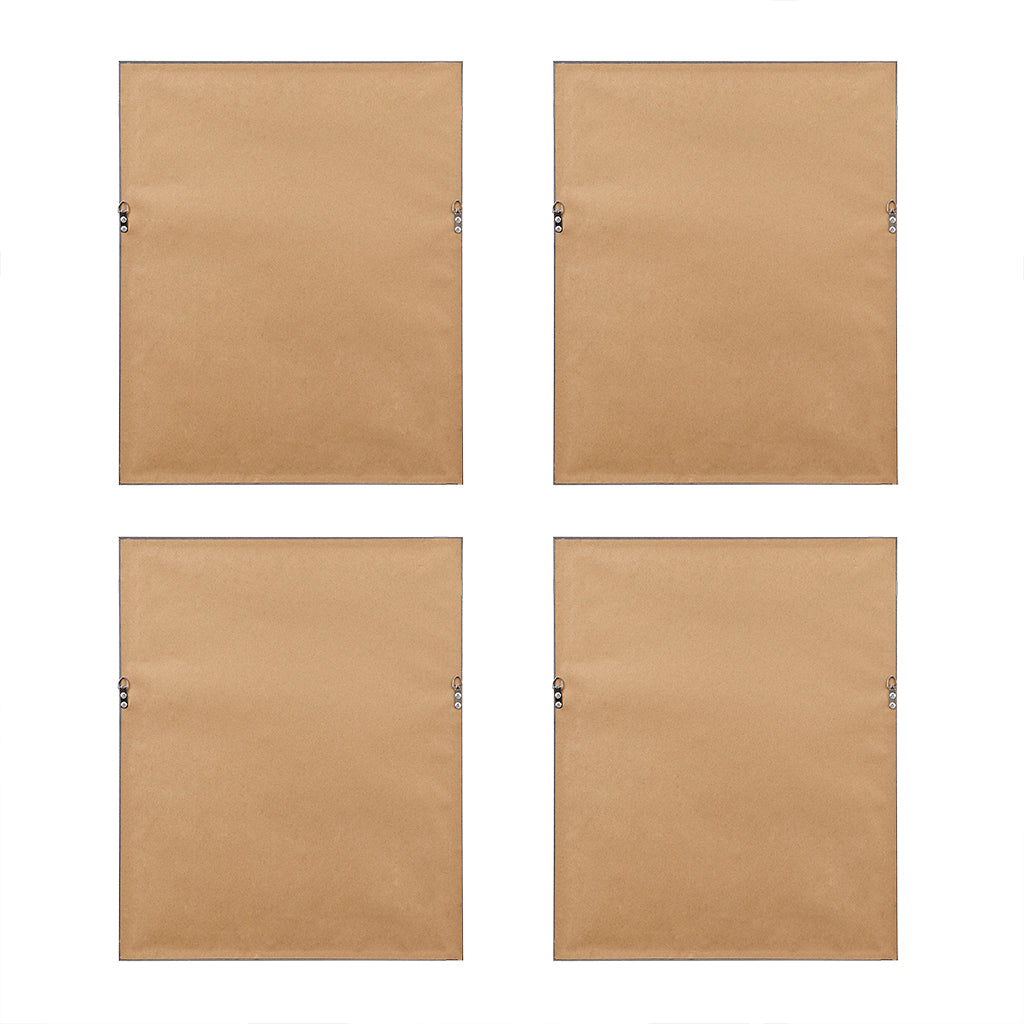 4-piece Botanical Illustration Framed Canvas Wall Art Set