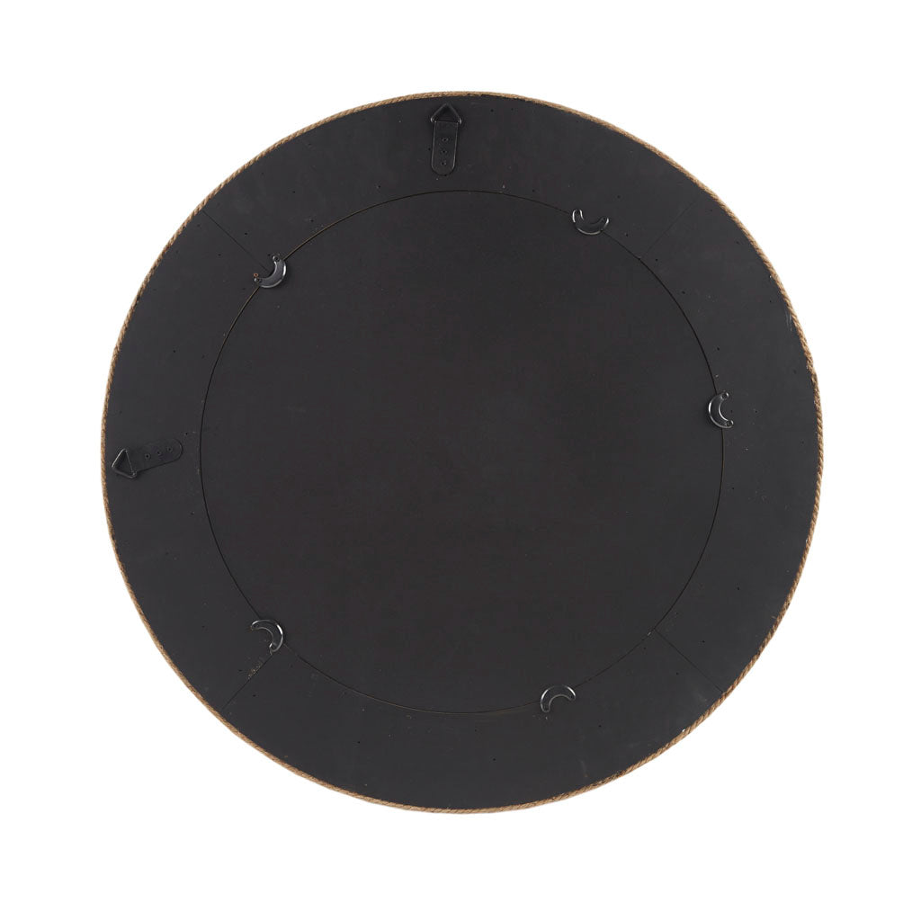 Natural Jute Rope Round Wall Mirror 26"