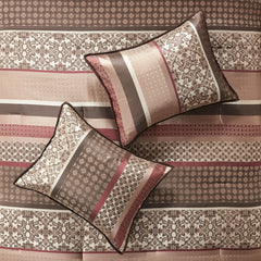 7 Piece Comforter Set Red King