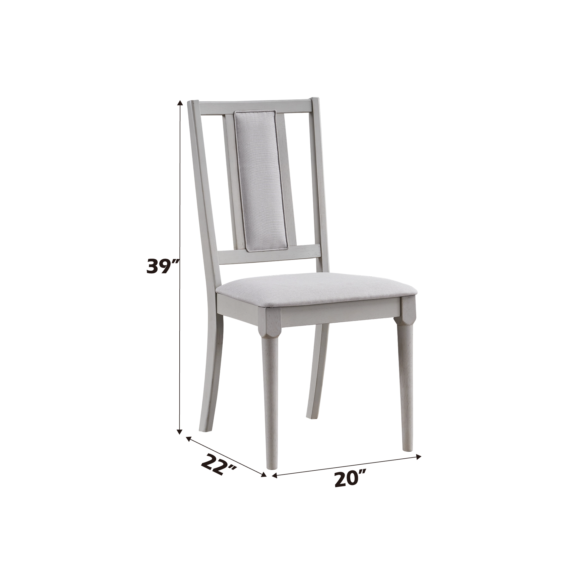 Marta Beige Linen & Natural Finish Side Chair (Set of 2)