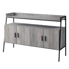 Samiya Gray Oak & Black Finish TV Stand