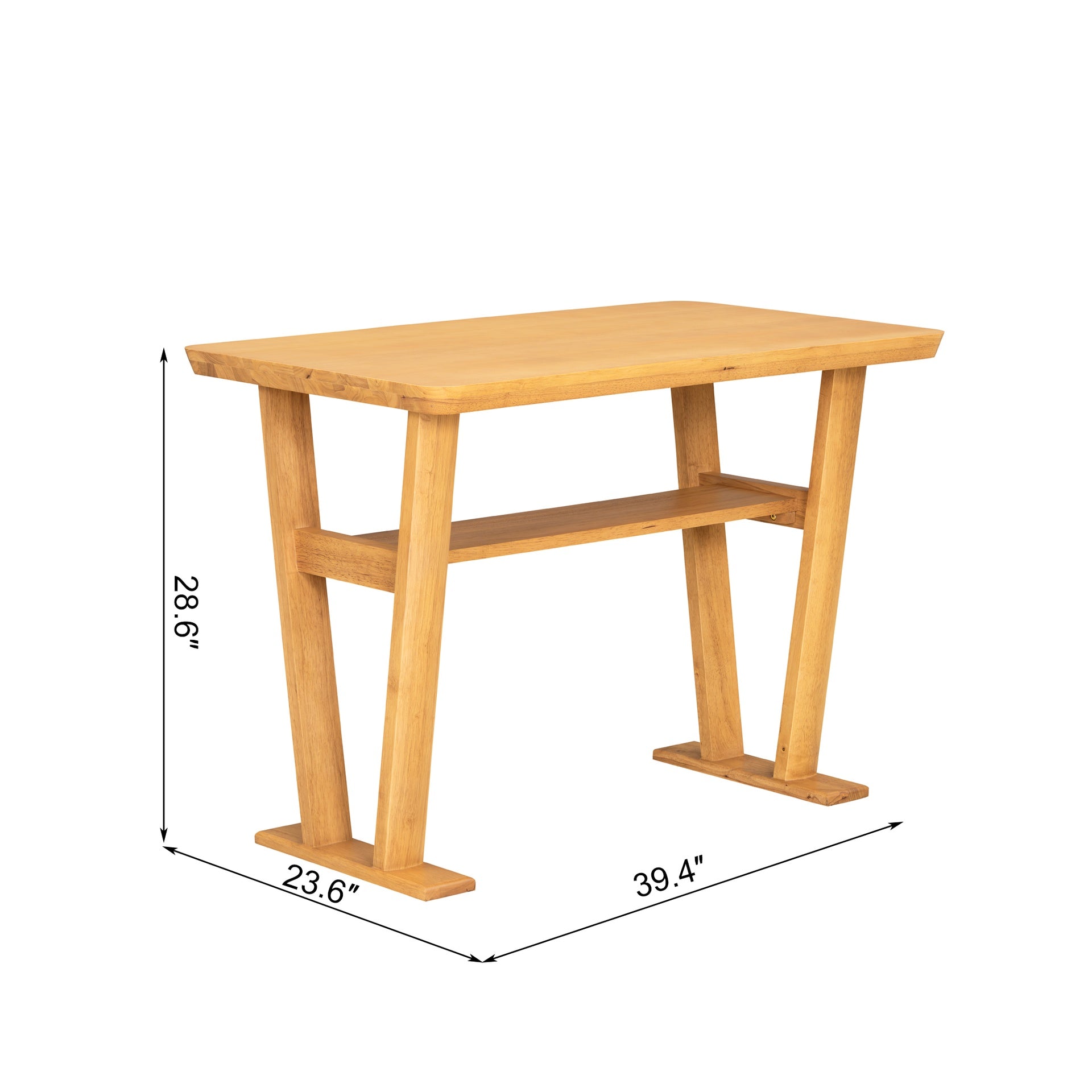 Farmhouse Modern Solid Wood Dining Table – Space-Saving Design
