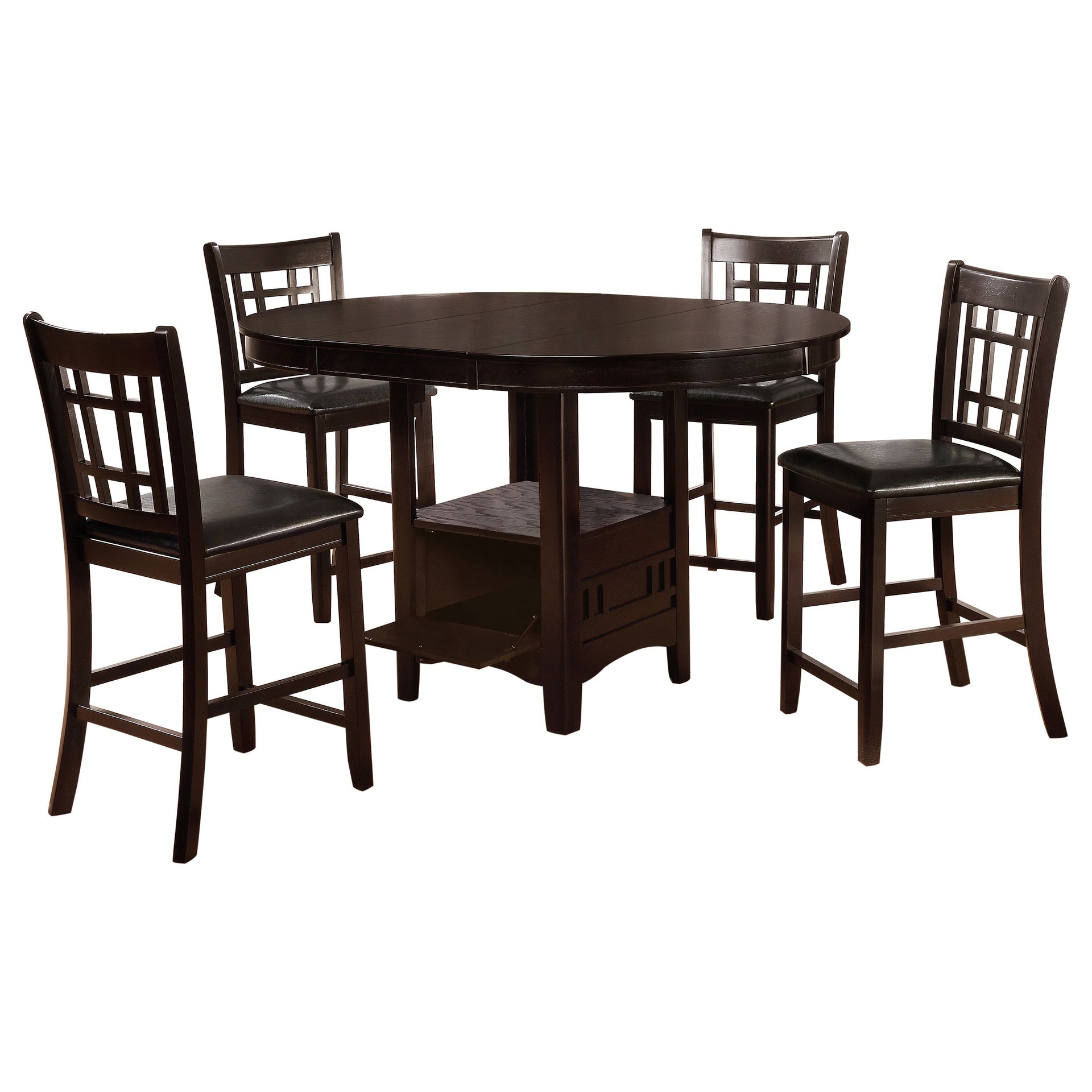 Danford Black and Espresso 5-piece Counter Height Dining Set