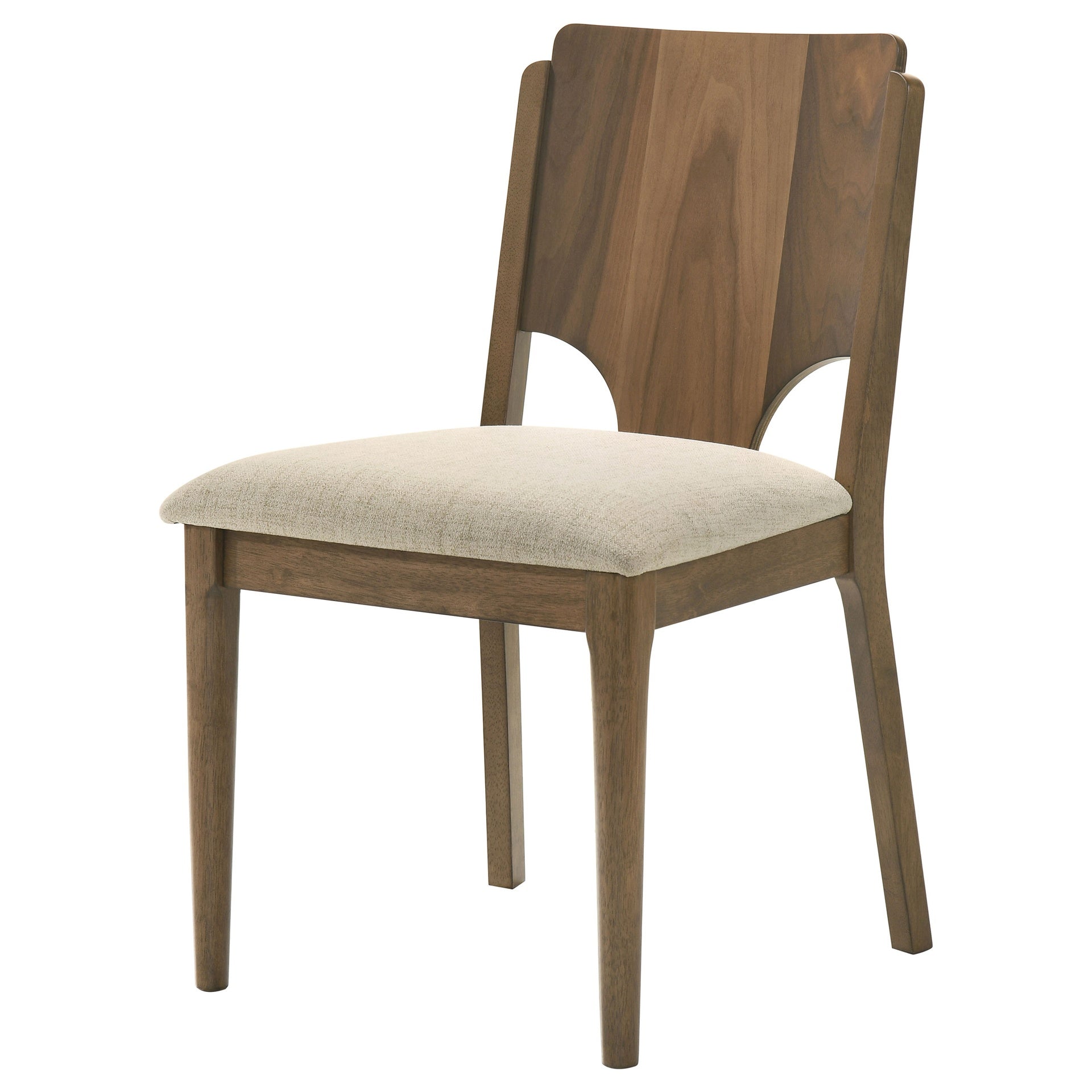 Graham Walnut Upholstered Dining Side Chair (Set of 2)