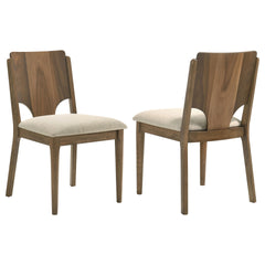 Graham Walnut Upholstered Dining Side Chair (Set of 2)