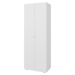 White 2-Door Tall Wardrobe Cabinet