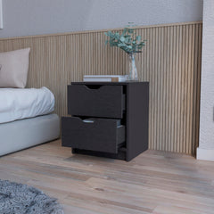 Wenge 2-Drawer Nightstand