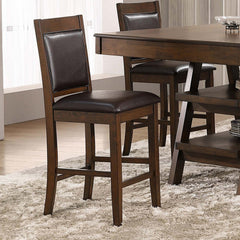 Dewey Walnut Upholstered Counter Chair (Set of 2)