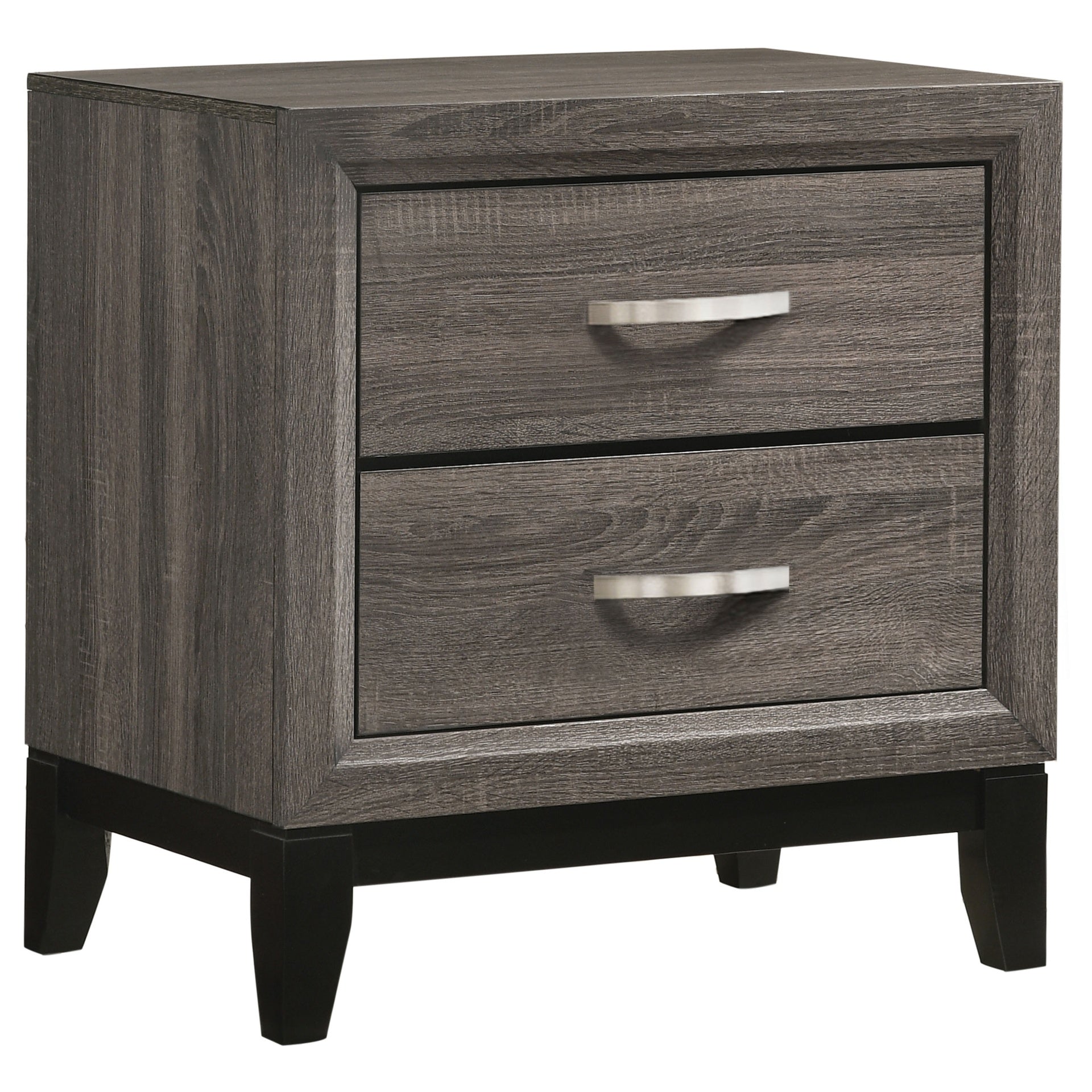 Stephan Grey Oak 2-Drawer Nightstand