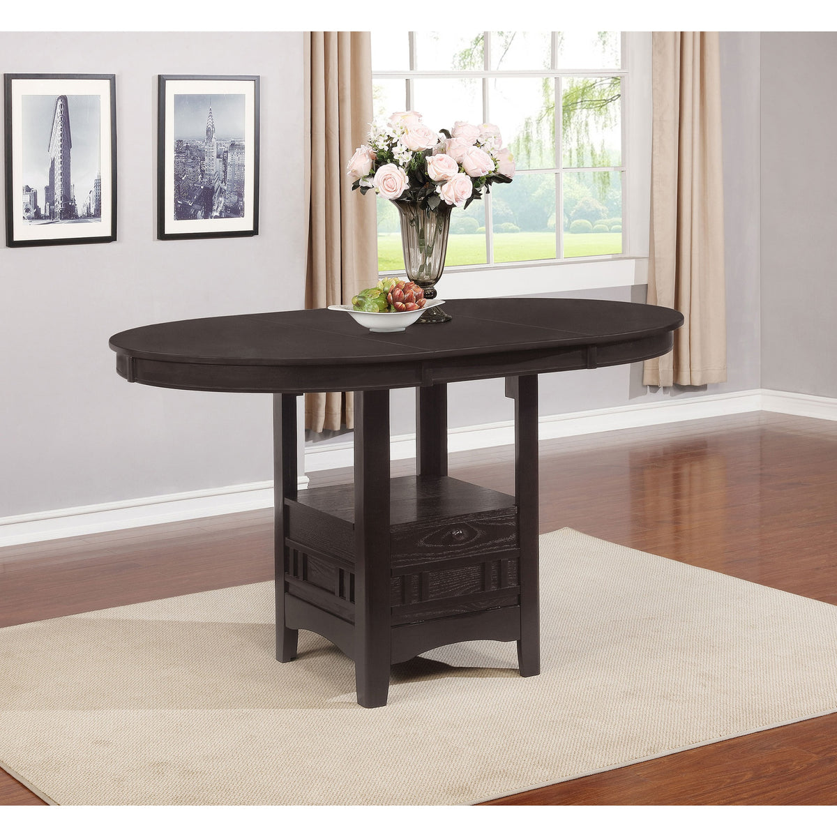Hester Espresso Extension Counter Dining Table