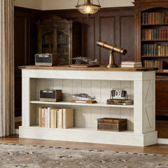 Vintage Sofa Table,Spacious Console Table,Dual-Layer Entryway Organizer,TV Stand