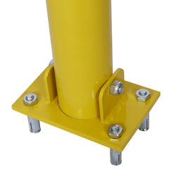 Parking bollard,pole barrier with lock ,car parking protection posts,home garage street decor ,parking barrier Round yellow