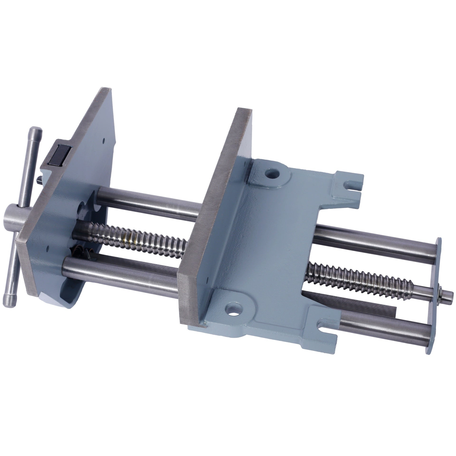 Rapid Action Woodworking Vise Quick Release Lever for Quick Adjustments 9 Inch Jaw Width Made with Heavy-Duty Cast Iron ,GRAY