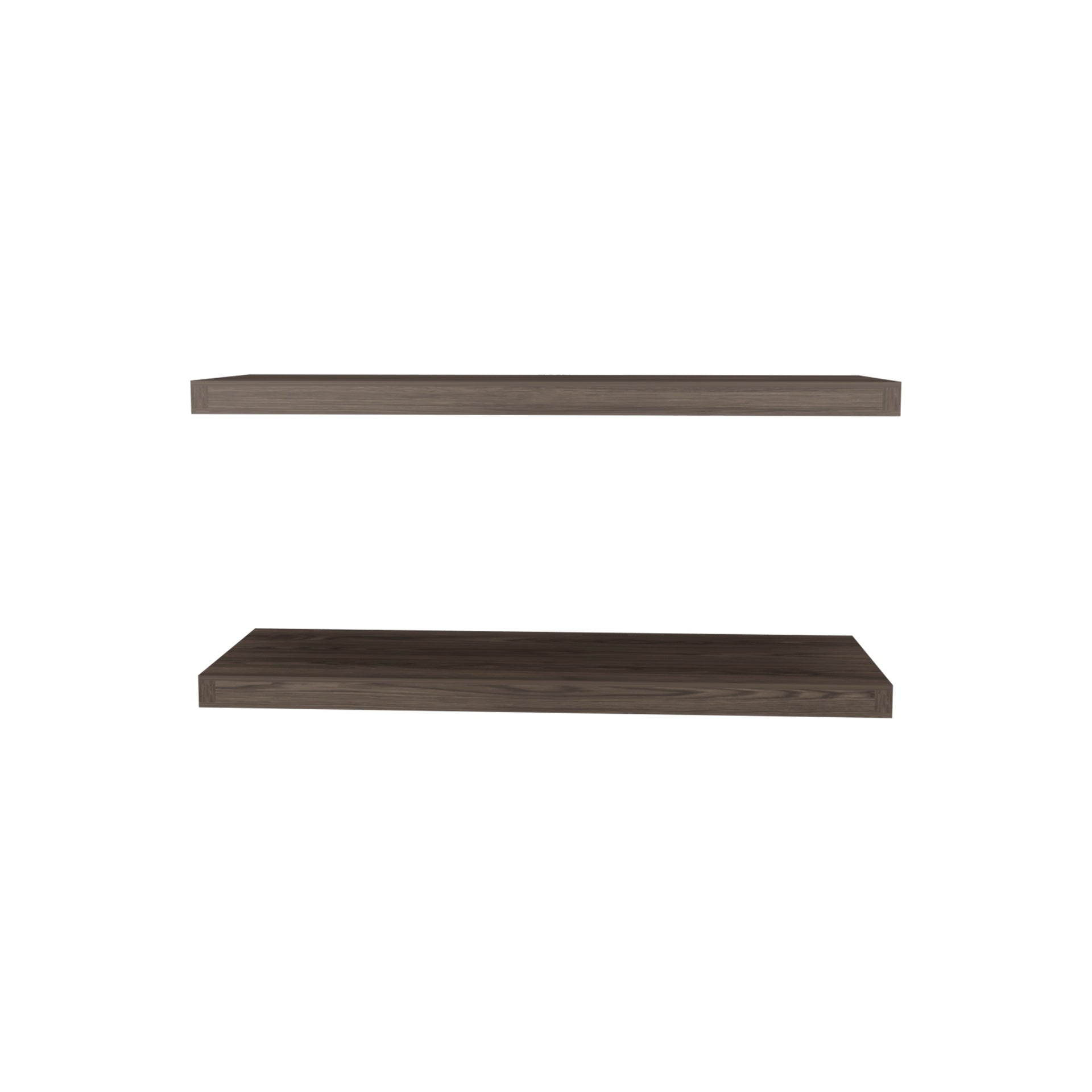 Floating Shelves 1.50" H, 2 Shelves, Walnut