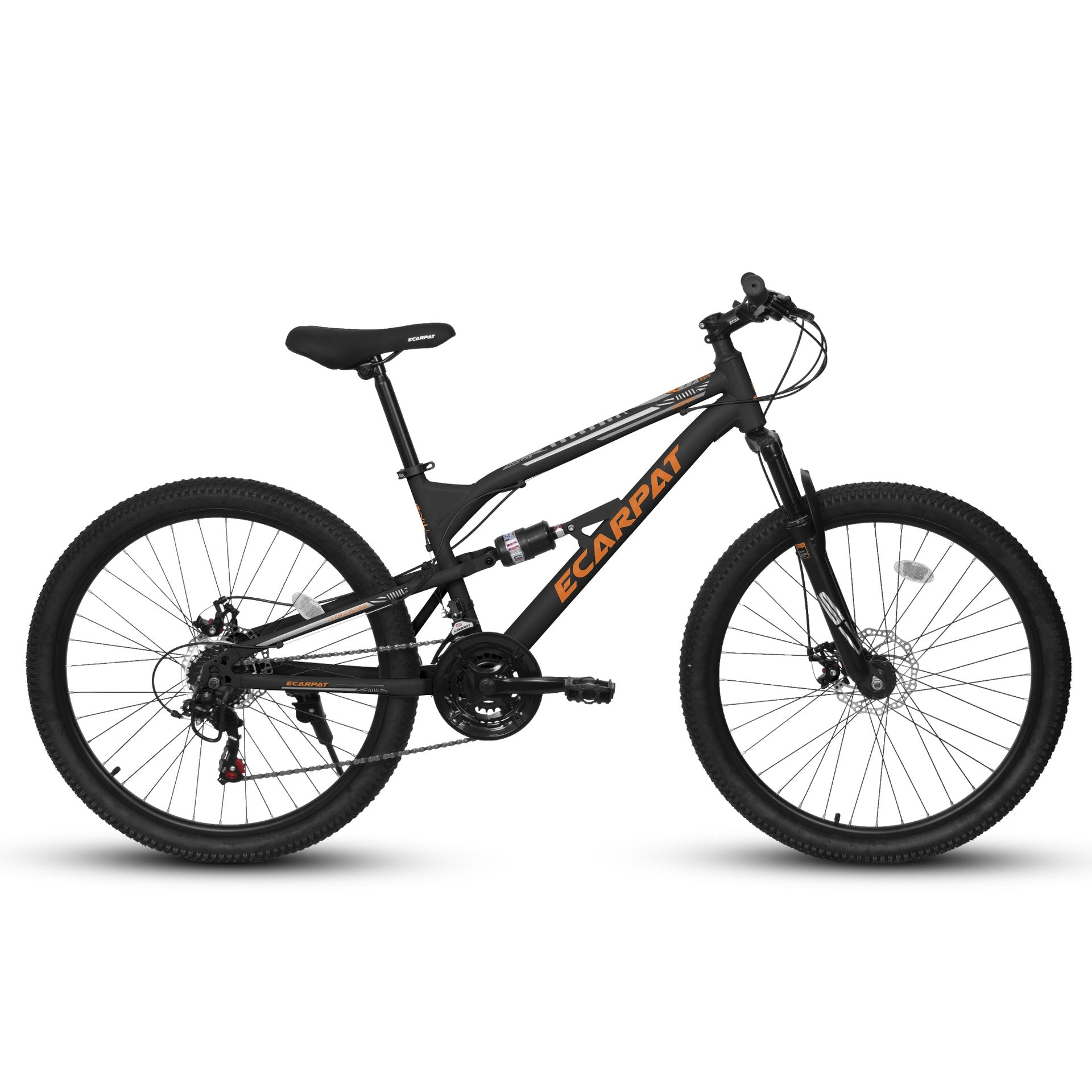 A24207 24 Inch Steel Frame Shock Fork Plus Shock Absorber 21-speed Unisex Mountain Bike