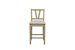 Counter Height Slat Back Chair - Cashew (Set of 2)