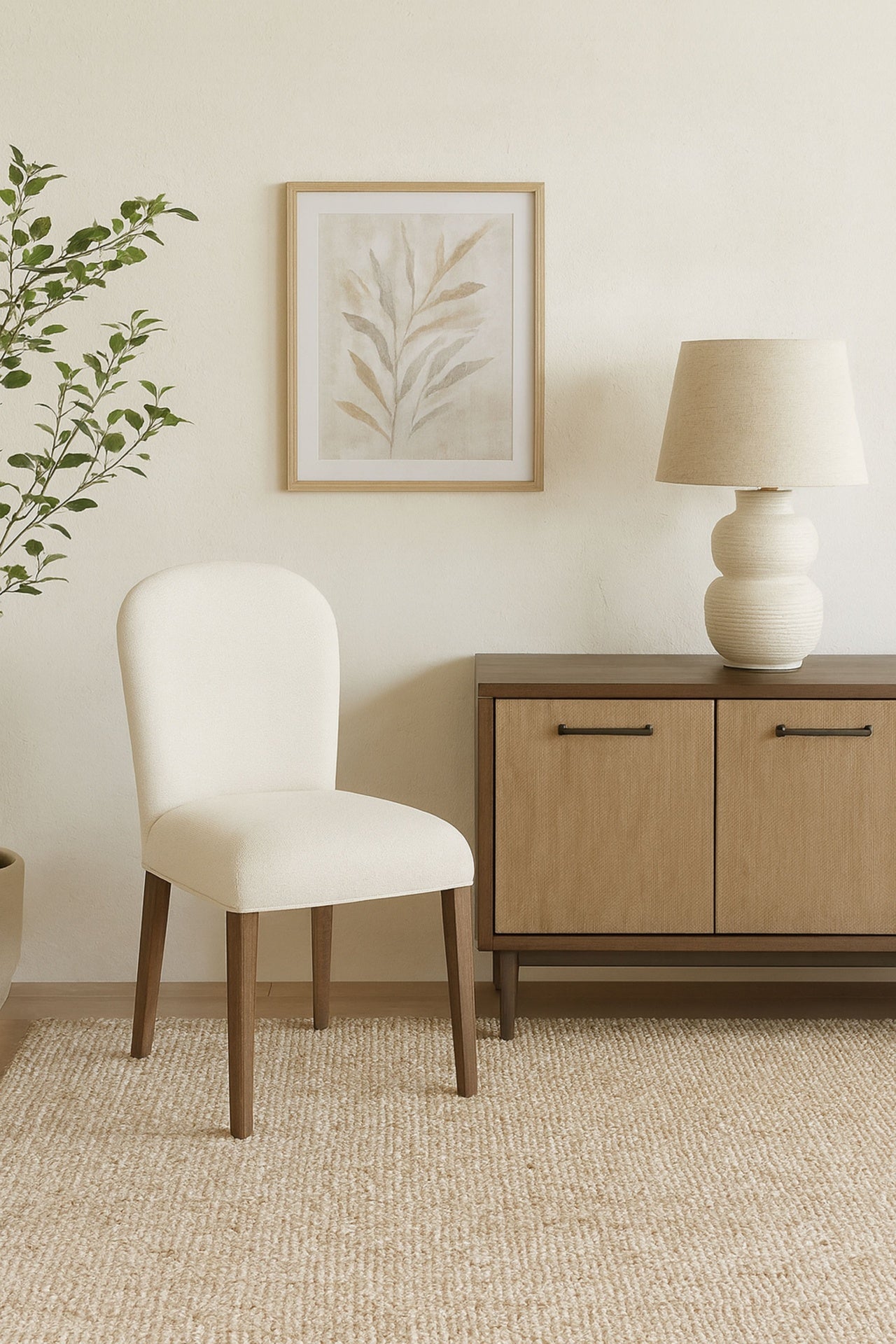 Arch Upholstered Chair - Cocoa/White Sand (Set of 2)